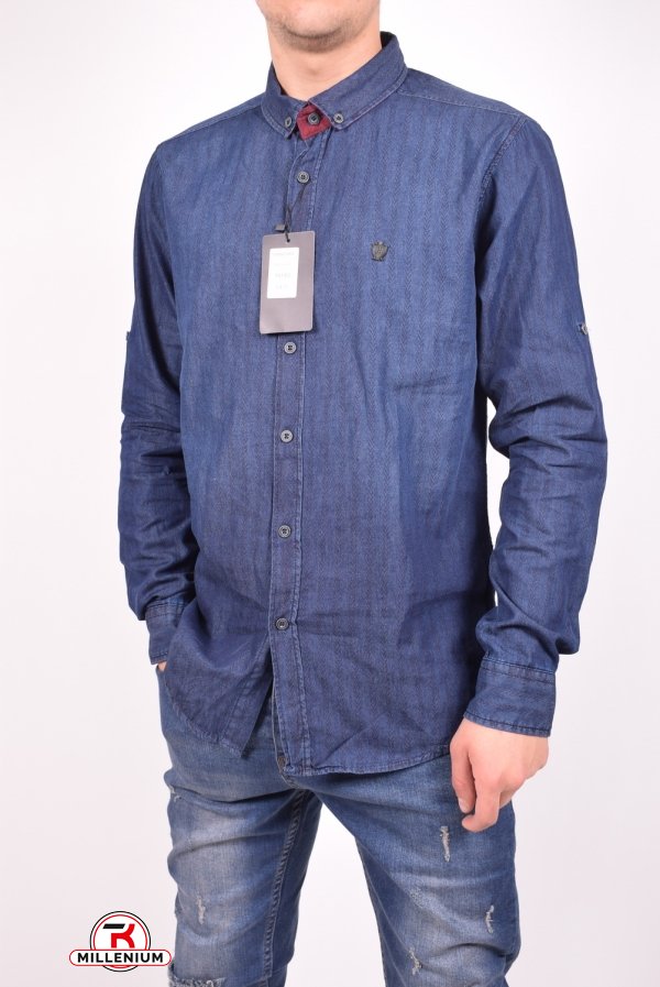 Рубашка мужская котоновая (цв.т.синий) TRICKO Размер в наличии : 42 арт.9GM-PM-KOT-0001