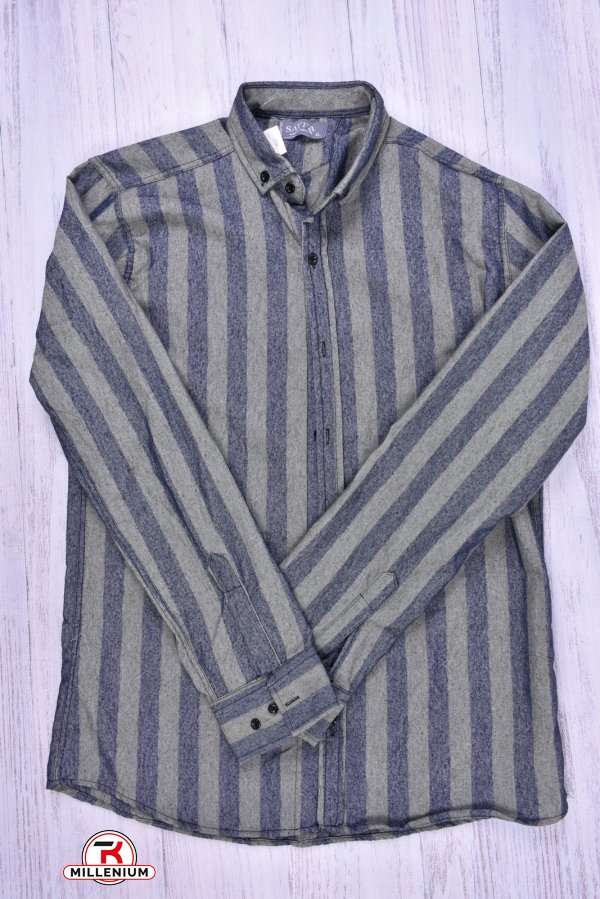 Рубашка мужская  (цв.синий/оливковый) YARGI Размер в наличии : 40 арт.16.2