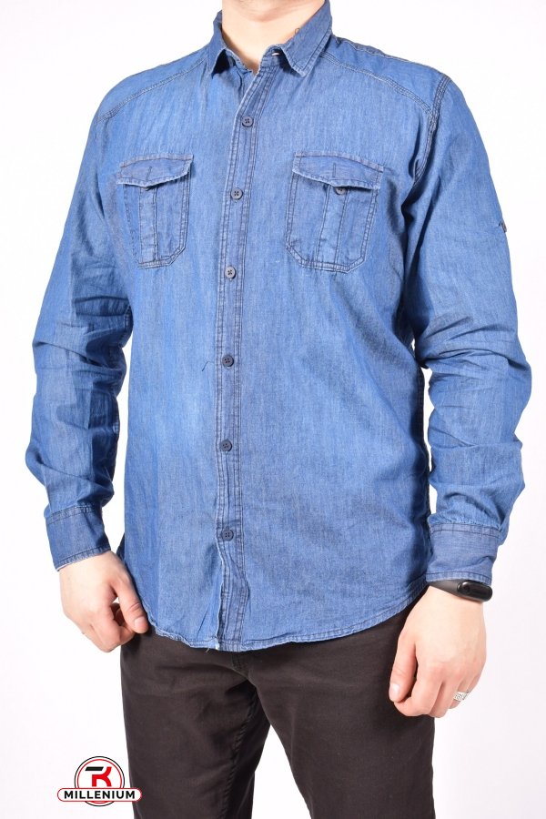 Рубашка мужская (цв.синий)  ZRMN (юниор) Размеры в наличии : 40, 42 арт.544