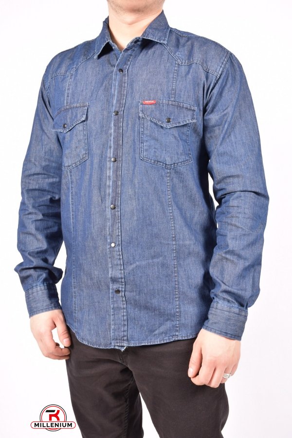 Рубашка мужская (цв.т.синий) PREMIUM Размер в наличии : 44 арт.0632