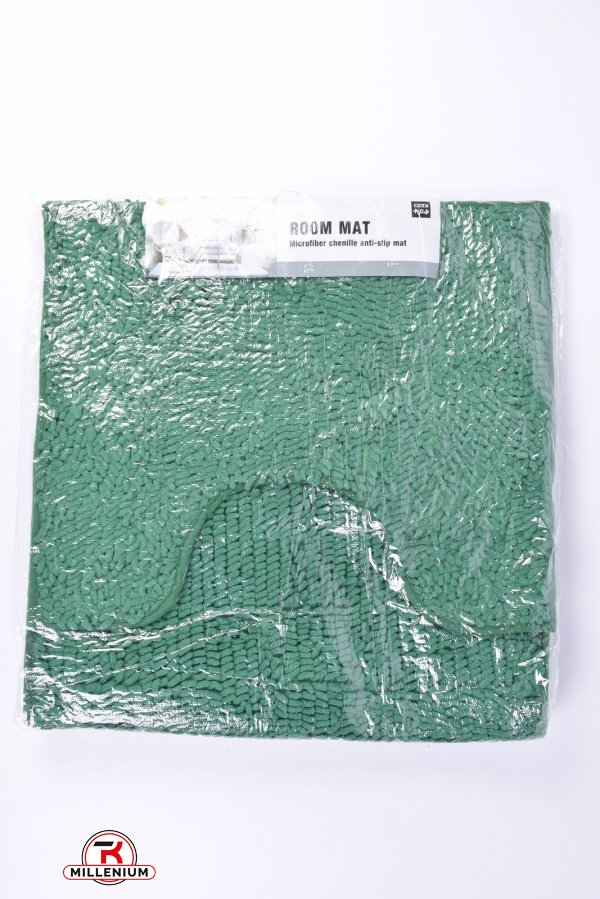 Килимок у ванну 2-ка (кол. зелений) "Локшина" (мікрофібра) розмір 60/100 см. арт.MF5214