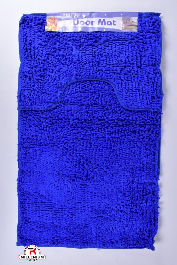 Килимок у ванну 2-ка (кол. т. синій) "Локшина" (мікрофібра) розмір 60/100 см. арт.MF5214