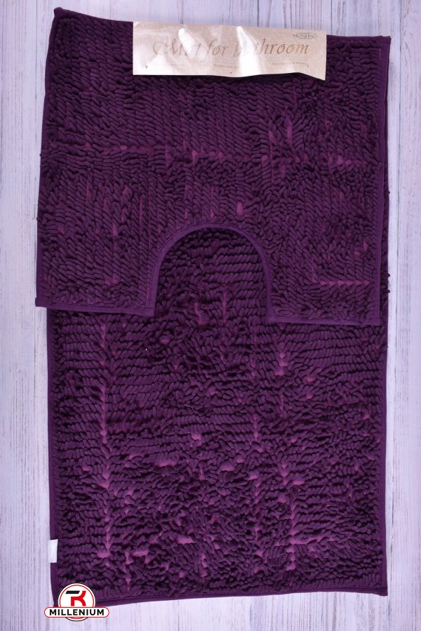 Килимок у ванну 2-ка (кол. фіолетовий) "Локшина" (мікрофібра) розмір 60/100 см. арт.MF5214
