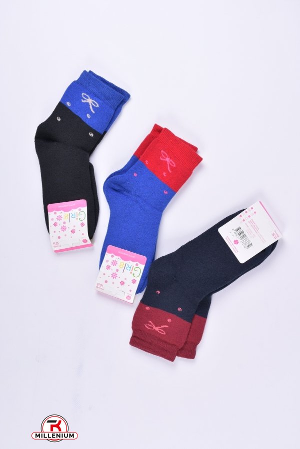 Шкарпетки для дівчинки махрові "Конюшина" розмір 30-35 (80%бавовна15%поліамід5%) еластан арт.Бант-23