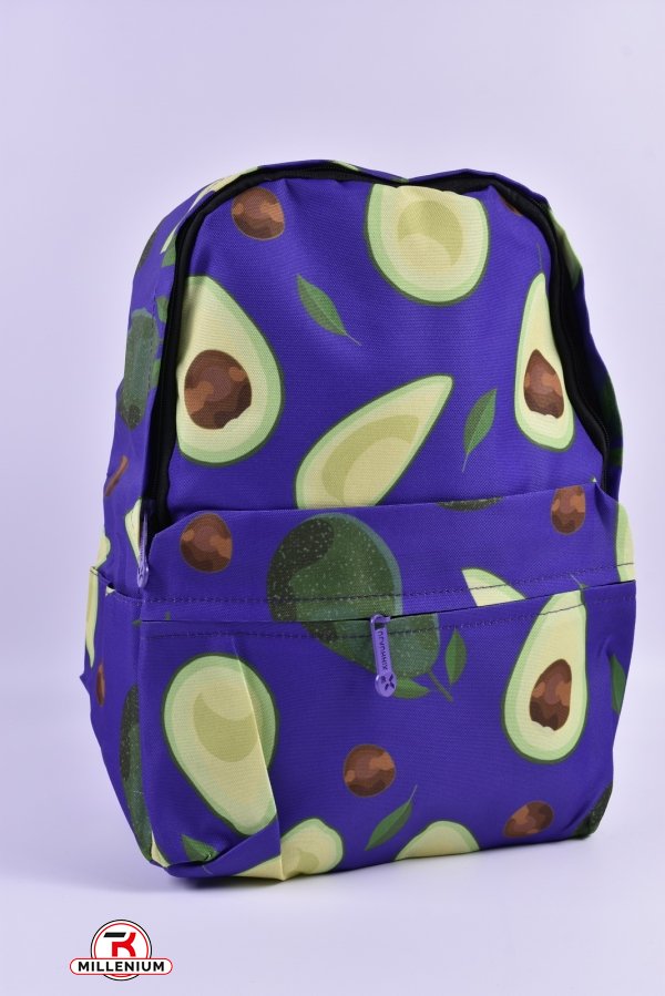 Рюкзак тканинний (колірний фіолетовий) розмір 40/28/14 см. арт.2280