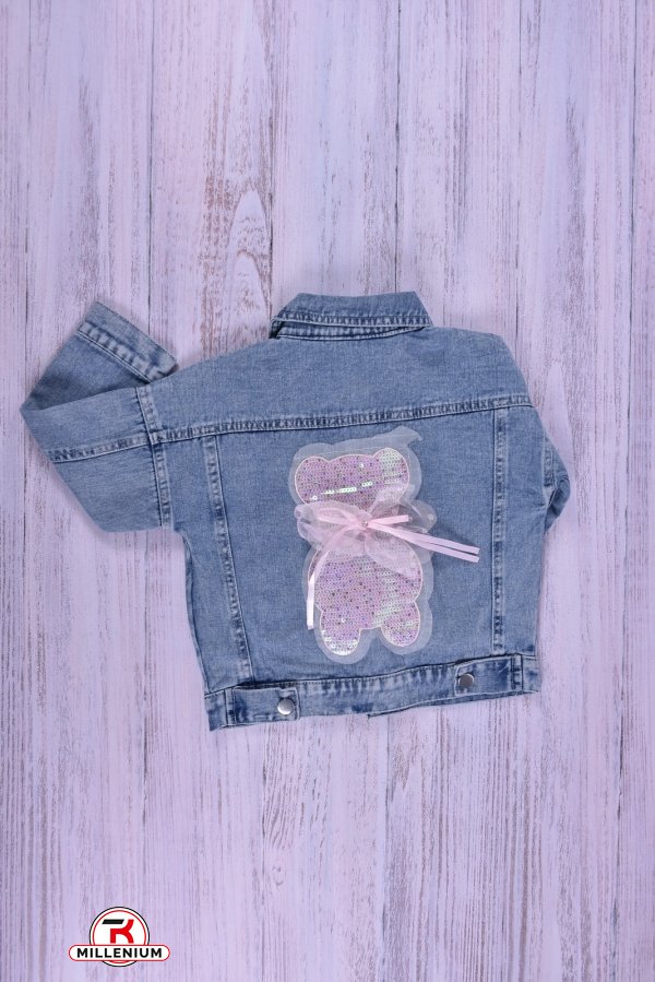 Піджак джинсовий для дівчинки (кол. блакитний) Зріст в наявності : 110, 134 арт.XH0335