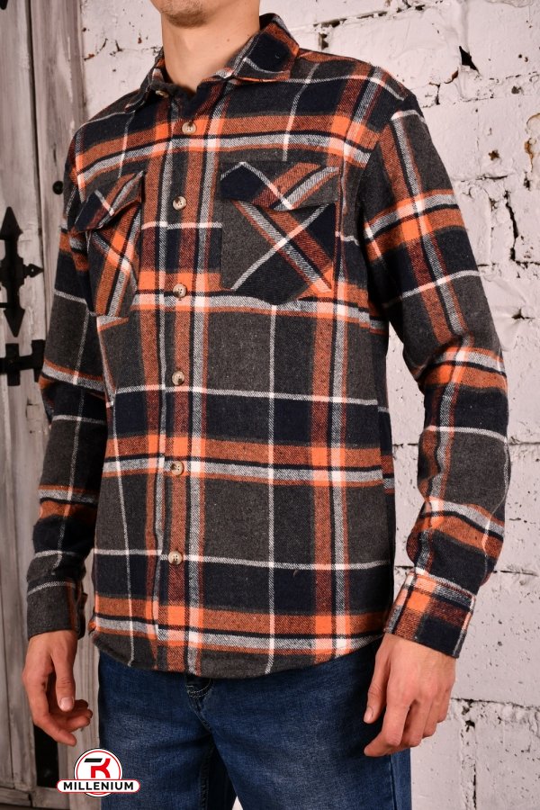 Рубашка мужская "Ronex" 100%COTTON Размеры в наличии : 42, 46 арт.7282/1