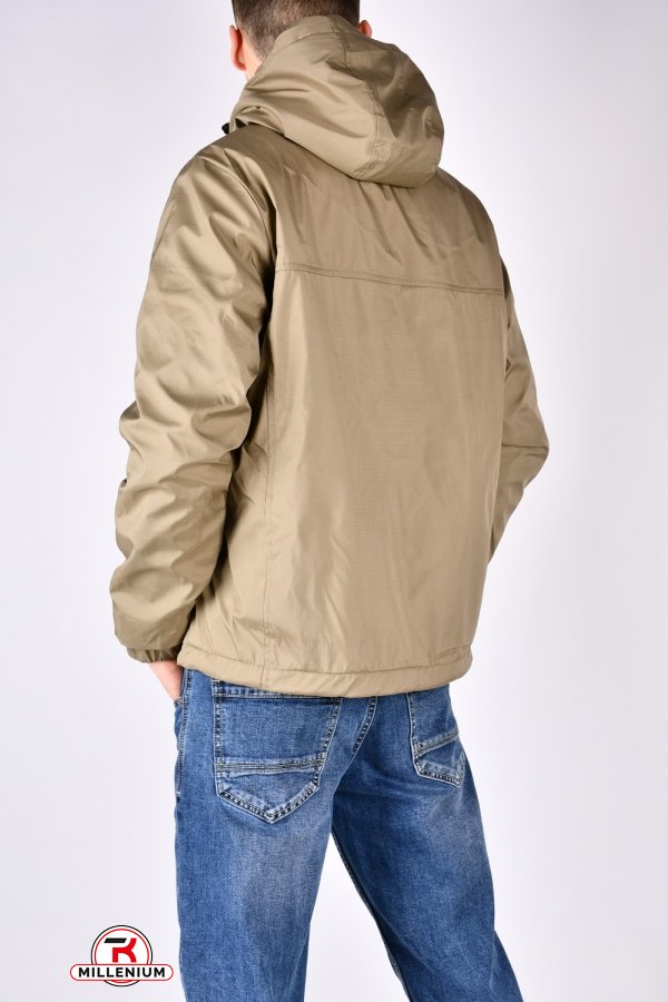 Куртка мужская (цв.оливковый/серый) демисезонная из плащевки  двухсторонняя Размеры в наличии : 46, 54 арт.8920