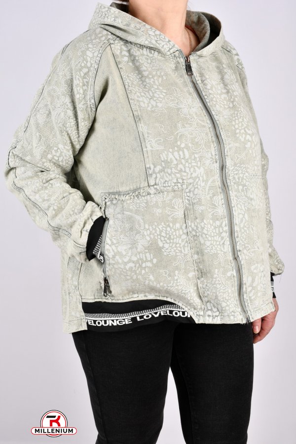 Куртка жіноча (кол. м'яти) тканина бавовна "ANGORA" Розміри в наявності : 52, 54, 56 арт.616