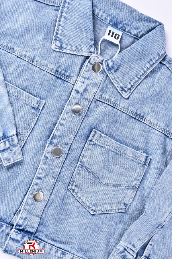 Джинсовий піджак для дівчинки (кол. св. синій) Зріст в наявності : 98, 116, 122 арт.XH0333