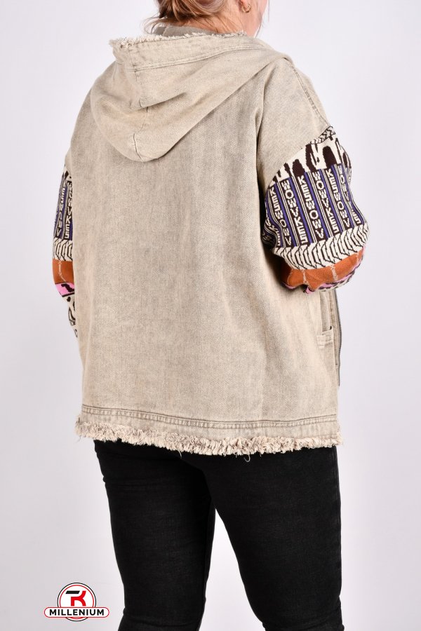 Куртка жіноча (кол. капучино) тканина бавовна "ANGORA" Розмір в наявності : 52 арт.618