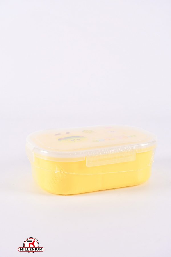 Ланч-бокс (контейнер) кол. жовтий з ложкою розмір 21/14/7см арт.31008