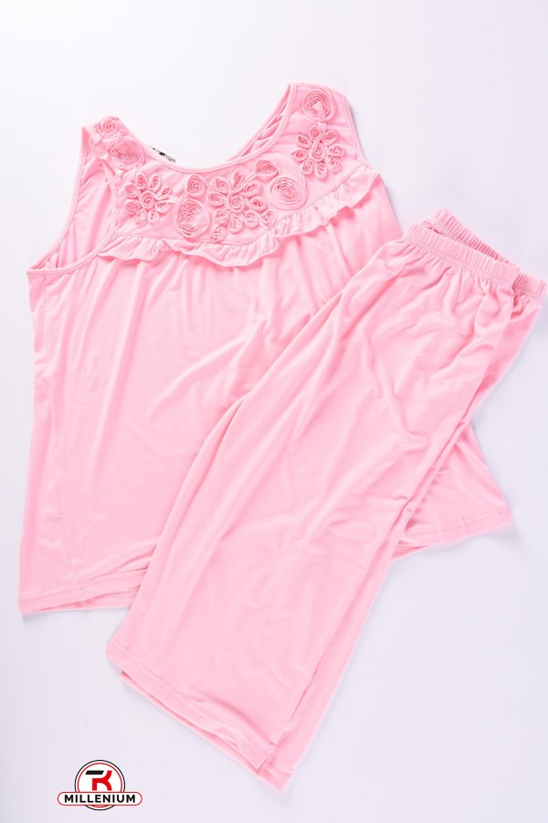 Пижама женская (цв. розовый) трикотажная Размеры в наличии : 48, 50, 52, 54, 56 арт.F1810