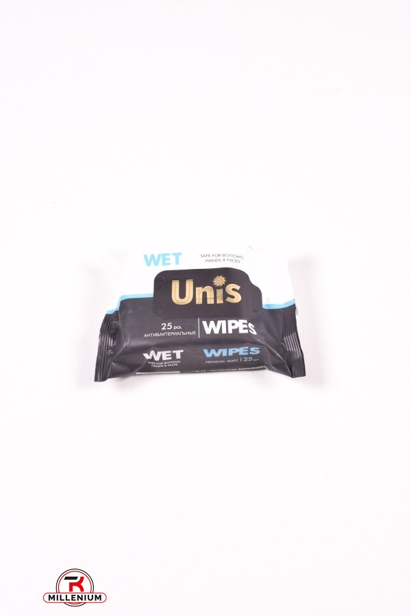 Вологі серветки "UNIS" універсальні антибактеріальні 25шт арт.25