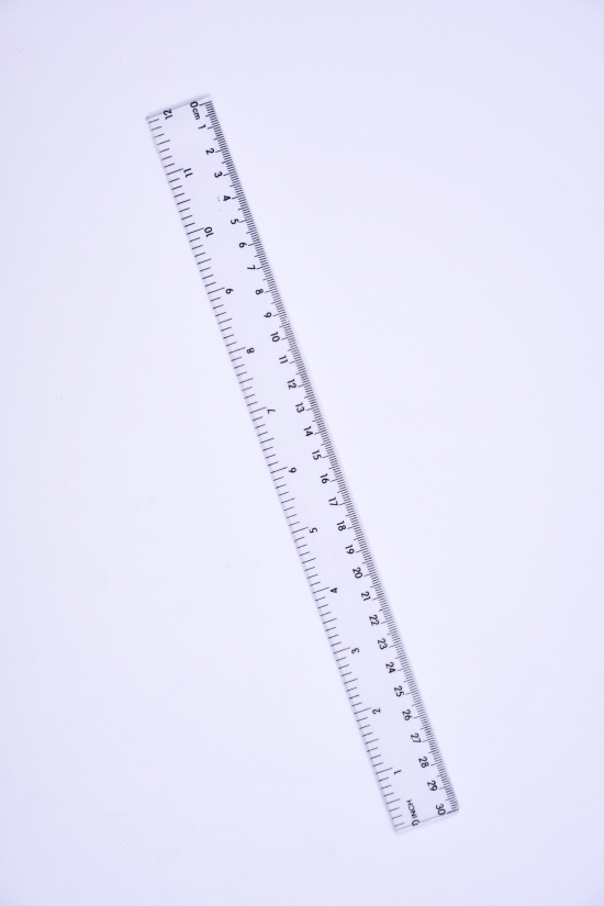 Лінійка пластикова прозора 30 см. арт.30