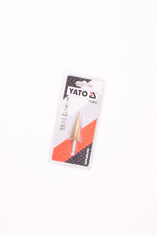 Сверло конусное ступенчатое по металлу YATO (HSS4241, d=4-22 мм, L=75мм) арт.YT-44741
