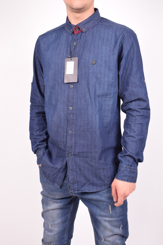 Рубашка мужская котоновая (цв.т.синий) TRICKO Размер в наличии : 42 арт.9GM-PM-KOT-0001