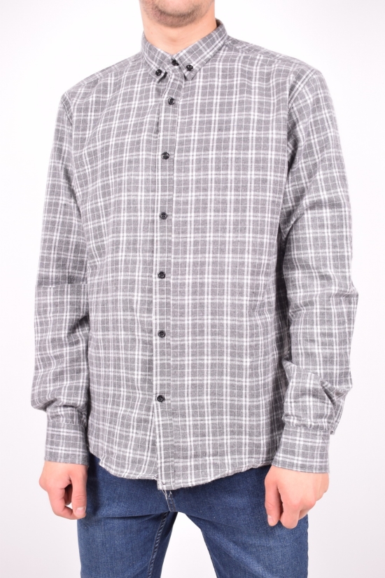 Рубашка мужская байковая (цв.серый) YARGI Размер в наличии : 38 арт.13.3