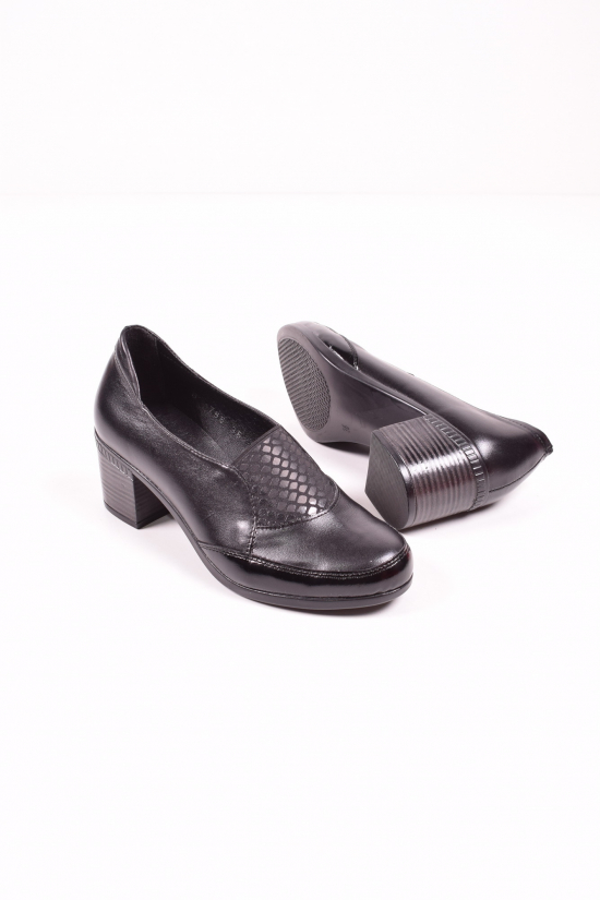 Туфли женские из натуральной кожи (цв.черный) MISTRAL Размер в наличии : 37 арт.T756