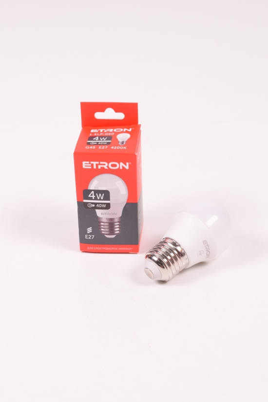 Лампа светодиодная Light Power (4W, цоколь E27, G45,220V, 4200К) ETRON арт.1-ELP-050