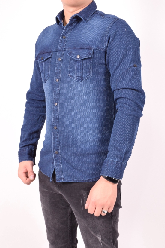 Рубашка мужская джинсовая стрейчевая Ronex Размер в наличии : 44 арт.1236