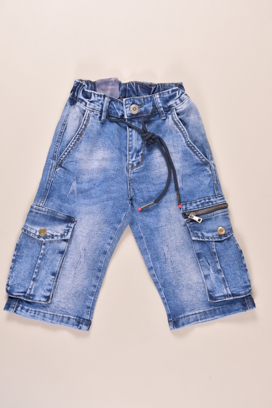 Капри для мальчика джинсовые стрейчевые VINGVGS Рост в наличии : 140, 146 арт.V3849-1