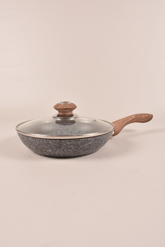 Сковорода з кришкою (гранітне покриття d-22см) Benson арт.BN-541