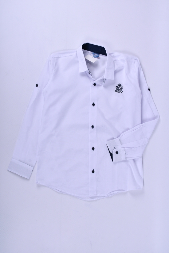 Рубашка для мальчика (цв.белый) Pitiki kids Рост в наличии : 140, 152 арт.009603