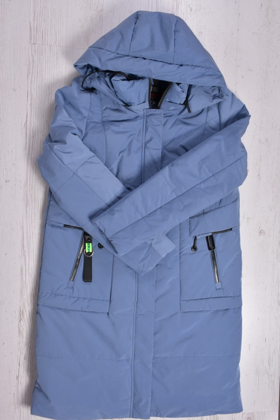 Пальто жіноче демісезонне (кол. блакитний) з плащівки "DS" Розміри в наявності : 48, 50, 54, 56 арт.8027
