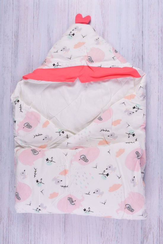 Конверт-одеяло для новорожденных (цв.розовый) размер 85/85см вес 560гр."COLORFUL HOME" арт.5328
