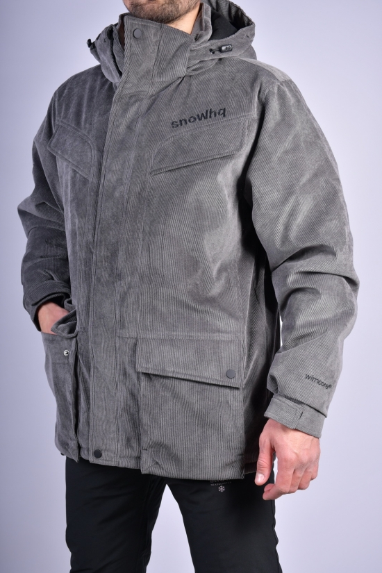 Куртка мужская лыжная (цв.серый) ткань микровельвет SNOW HEADQUARTER Размеры в наличии : 52, 54 арт.A0183