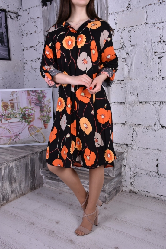 Сукня жіноча (кол. чорний/оранжевий) "BURRASCA" Розміри в наявності : 46, 48, 50 арт.16841