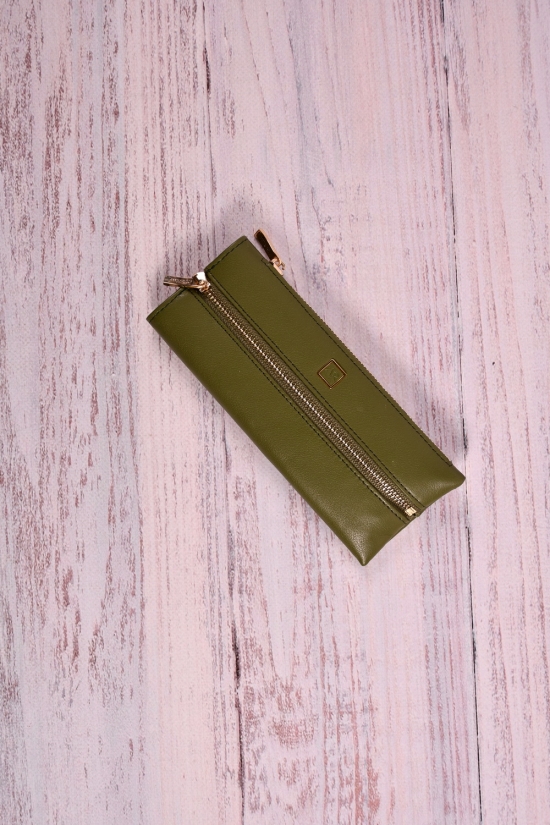 Ключниця жіноча шкіряна (color. olive) розмір 17/7 см. "Alfa Ricco" арт.AR1100LB