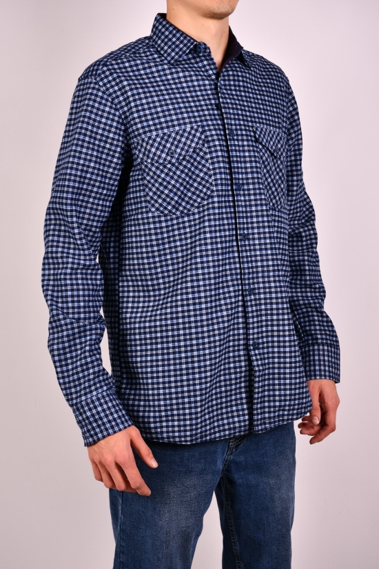 Рубашка мужская "OVENTO" байковая на меху Размер ворота в наличии : 40, 41, 42, 43, 45, 46 арт.S2351