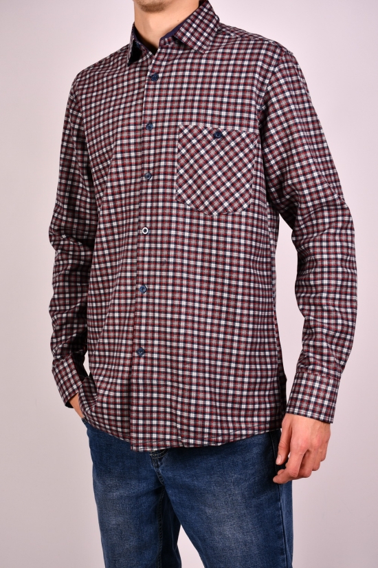 Рубашка мужская "OVENTO" байковая на меху Размер ворота в наличии : 40, 41, 45 арт.S2331