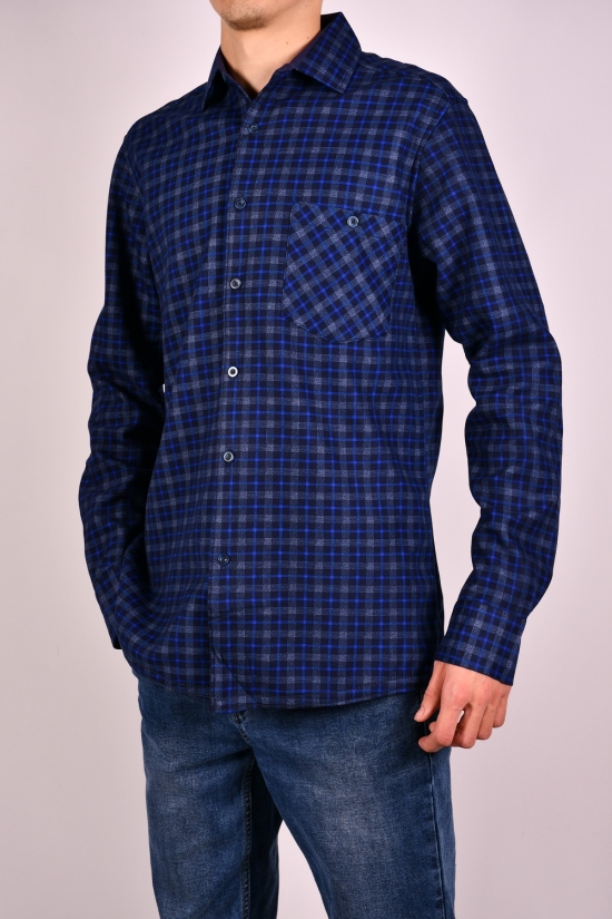 Рубашка мужская "OVENTO" байковая на меху Размер ворота в наличии : 40, 41, 42, 43, 44 арт.S2328