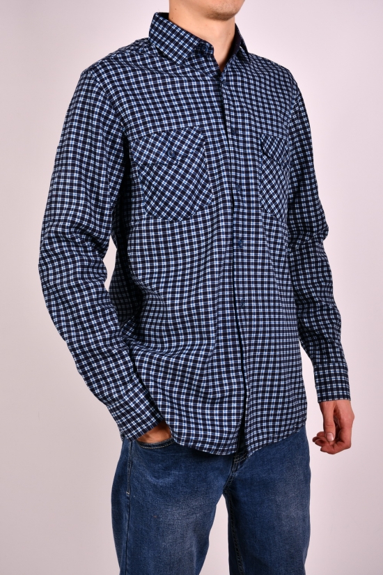 Рубашка мужская "OVENTO" байковая на меху Размер ворота в наличии : 45 арт.S2366