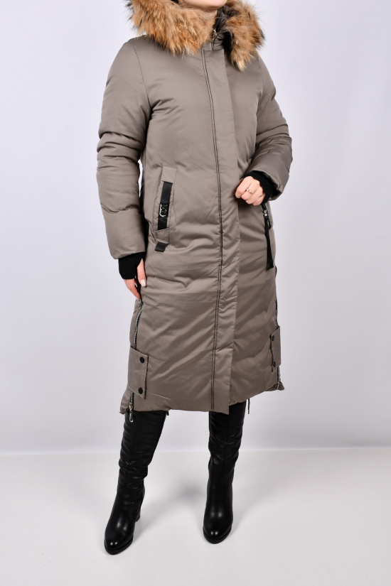 Пальто женское (цв.серый) зимнее из плащевки Размер в наличии : 46 арт.8368