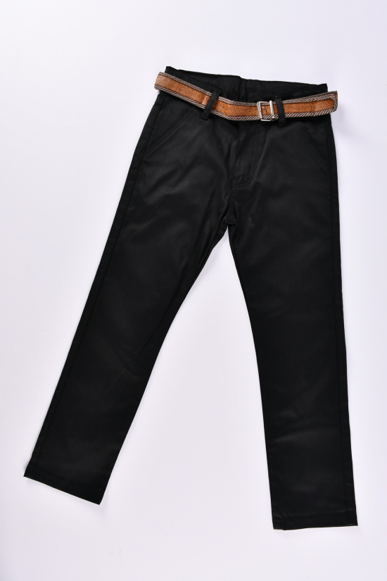 Штани для хлопчика (кол. чорний) стрейчові "RUDYS" з поясом Зріст в наявності : 116, 122, 128, 140 арт.1229
