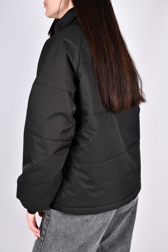 Куртка жіноча демісезонна (кол. чорний) з плащової тканини. Розміри в наявності : 46, 48, 50 арт.2309