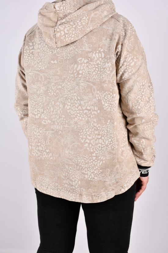 Куртка жіноча (кол. латте) тканина бавовна "ANGORA" Розмір в наявності : 58 арт.616