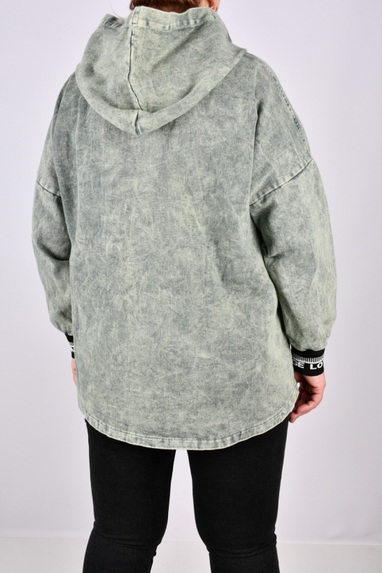 Куртка жіноча (кол. хакі) тканина бавовна "ANGORA" Розміри в наявності : 54, 56 арт.S9607