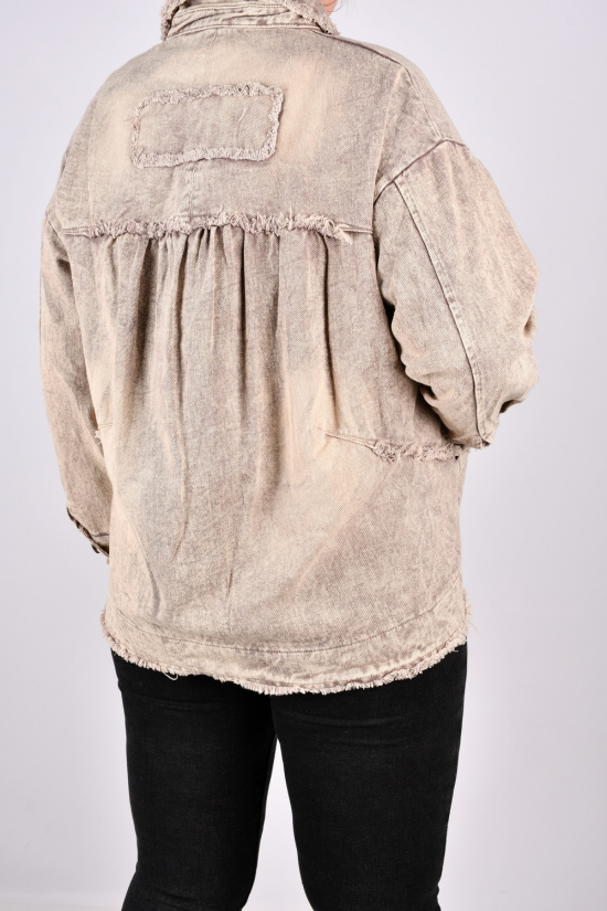 Куртка женская (цв.капучино) ткань коттон "ANGORA" Размер в наличии : 52 арт.S8103