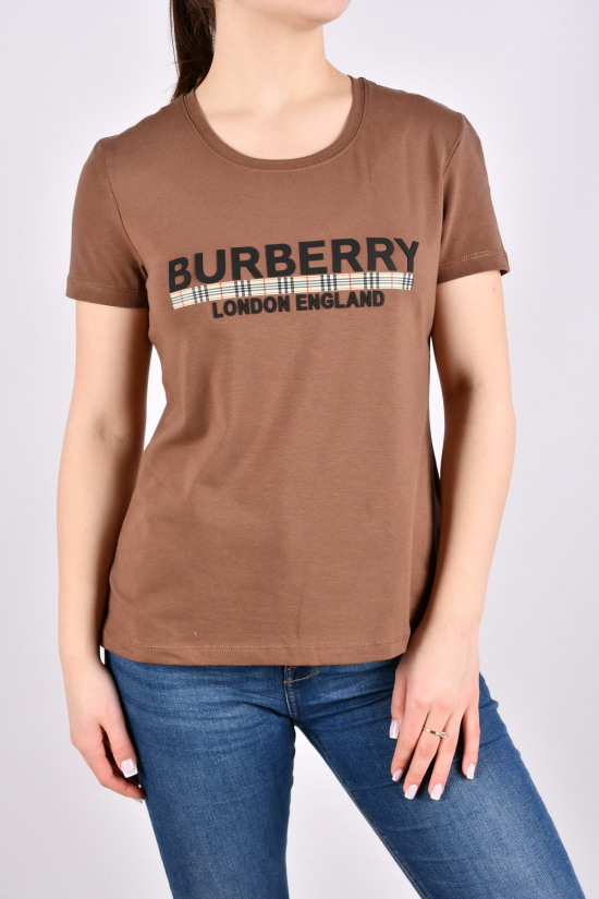 Футболка жіноча (кол. коричневий) "Burberry" (93% cotton, 7% lycra) Розміри в наявності : 42, 44, 46, 50 арт.BYN-224
