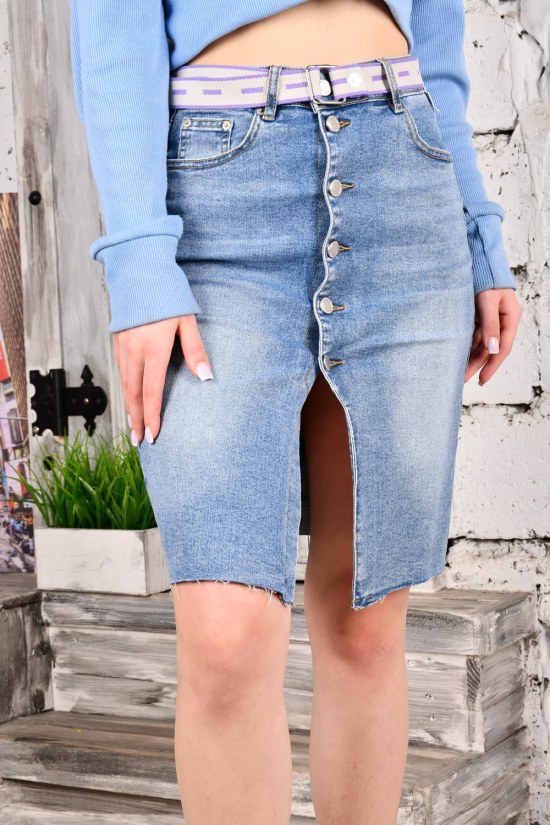 Спідниця жіноча джинсова з поясом "LANLANIEE" Розміри в наявності : 25, 26, 27, 28, 29 арт.2009