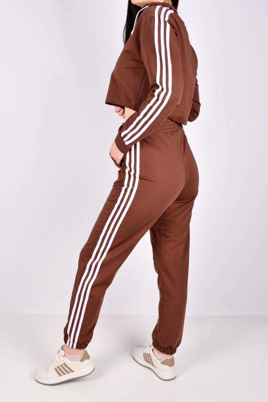 Костюм жіночий спортивний (кол. коричневий) трикотажний  Розміри в наявності : 42, 44, 48, 50, 52 арт.adidas