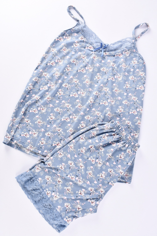 Пижама женская (цв. голубой) трикотажная Размеры в наличии : 48, 52 арт.F1207