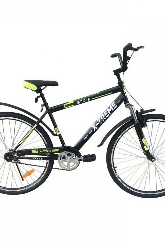 Велосипед (цв.черный/желтый) сталь размер рамы 28" размер колес 28" "X-TREME STELS" арт.125035